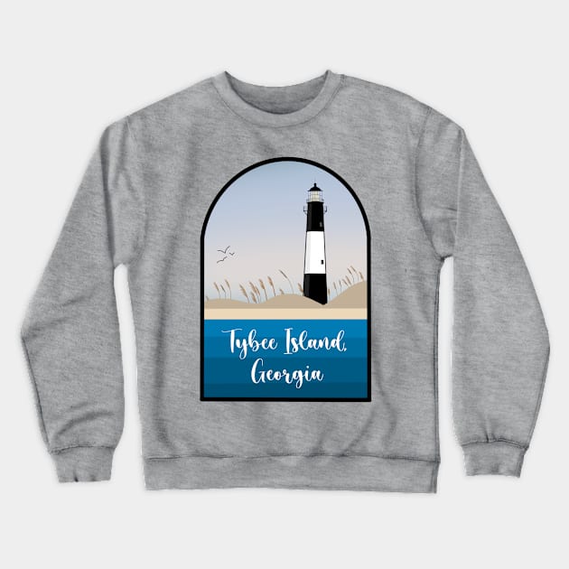 Tybee Island Georgia Crewneck Sweatshirt by DRHArtistry